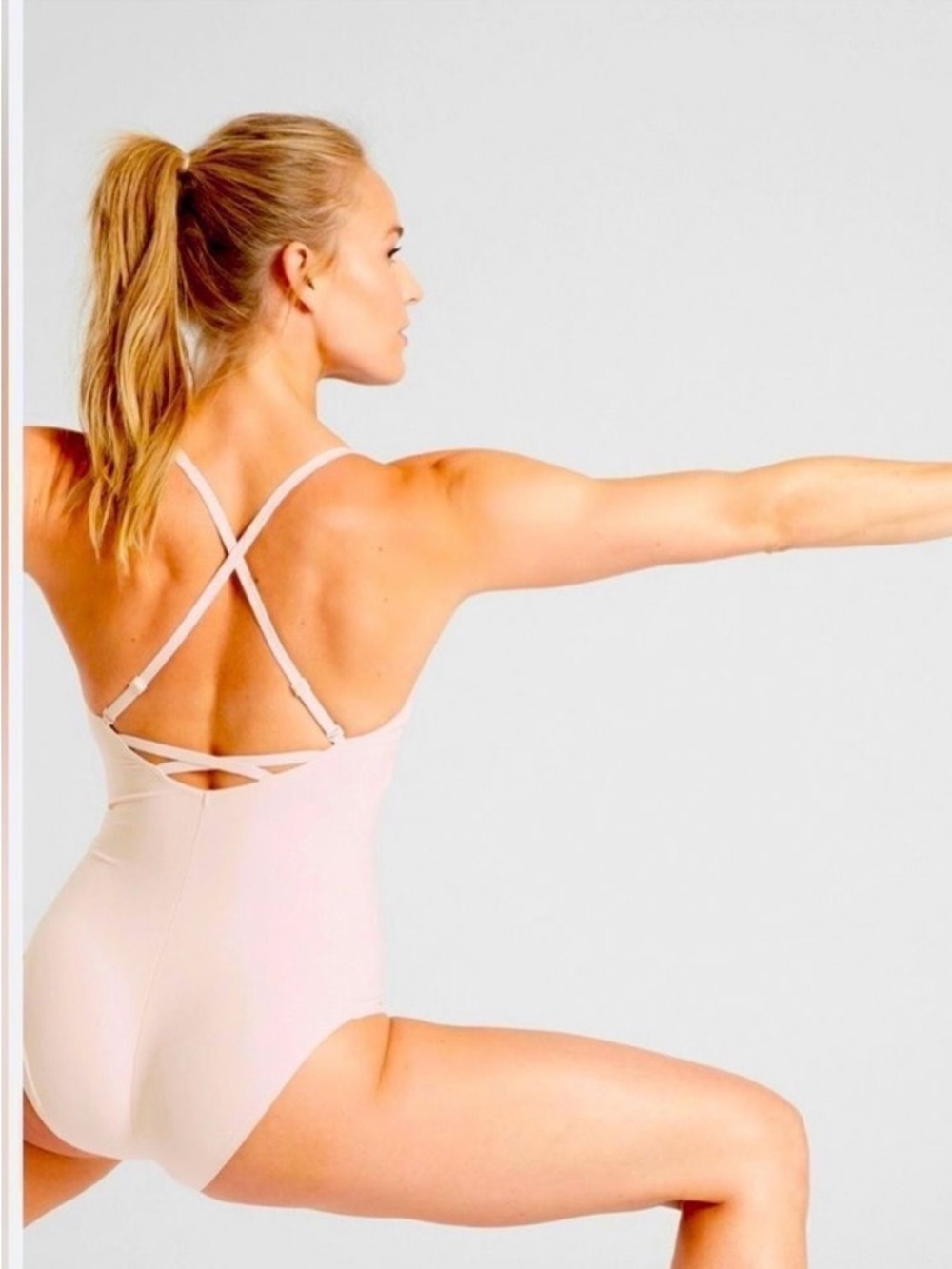 Athleta Avant Bodysuit, Milkshake Pink Size XL - Picture 2 of 8